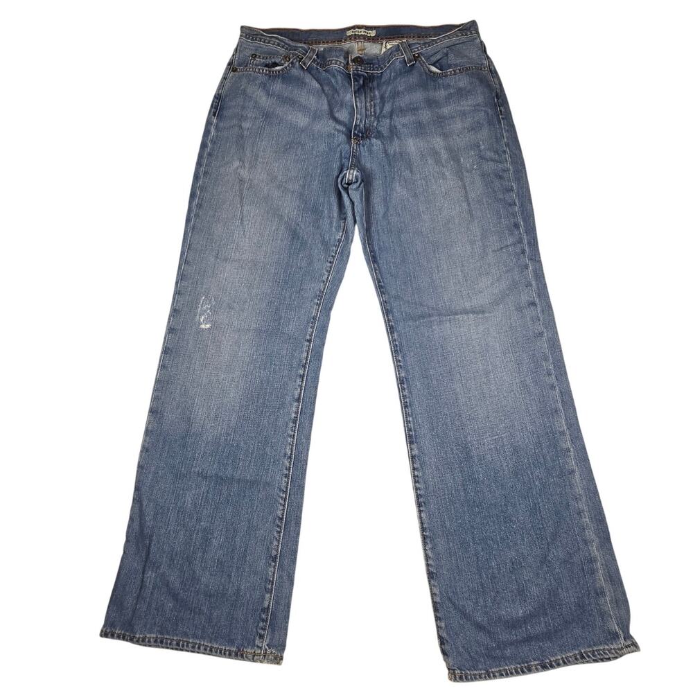 Polo Jeans Co Ralph Lauren Kelly Size 16 (34x30) Bootcut Distressed Blue Denim